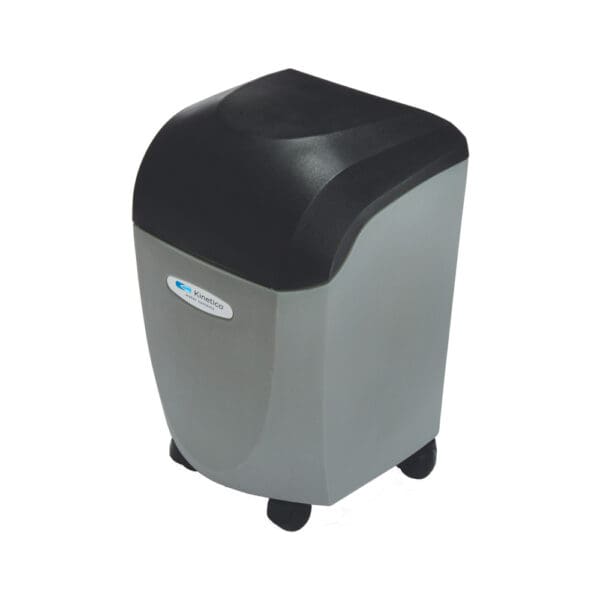 Compact commercial water softener with casters